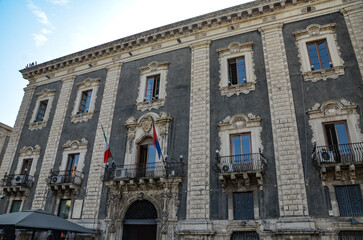 Historic buildings on Via Etnea, one of the most beautiful streets in Catania
