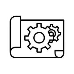 mechanical engineering icon, mechanical engineering line art - simple line art of mechanical engineering, perfect for mechanical engineering logos and icons