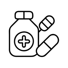 medical dosage icon, medical dosage line art - simple line art of medical dosage, perfect for medical dosage logos and icons