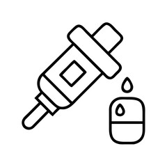 medical dosage icon, medical dosage line art - simple line art of medical dosage, perfect for medical dosage logos and icons