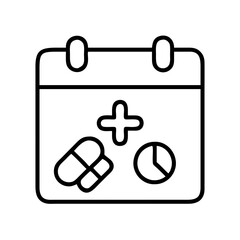 medicine reminder icon, medicine reminder line art - simple line art of medicine reminder, perfect for medicine reminder logos and icons