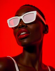 a black lady with sunglass
