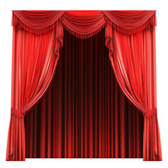 Red stage curtain 