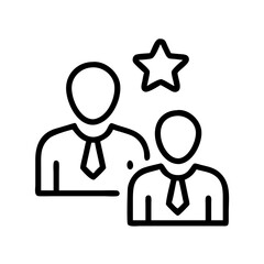 mentor and mentee icon, mentor and mentee line art - simple line art of mentor and mentee, perfect for mentor and mentee logos and icons