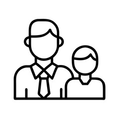 mentor and mentee icon, mentor and mentee line art - simple line art of mentor and mentee, perfect for mentor and mentee logos and icons