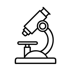 microscope icon, microscope line art - simple line art of microscope, perfect for microscope logos and icons