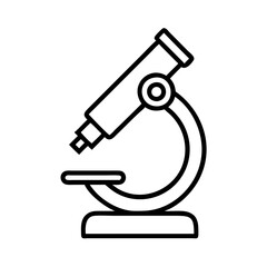 microscope icon, microscope line art - simple line art of microscope, perfect for microscope logos and icons