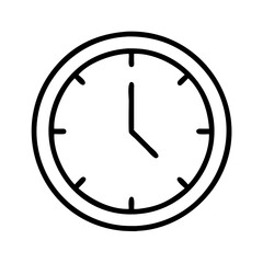 midnight clock icon, midnight clock line art - simple line art of midnight clock, perfect for midnight clock logos and icons