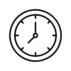 midnight clock icon, midnight clock line art - simple line art of midnight clock, perfect for midnight clock logos and icons