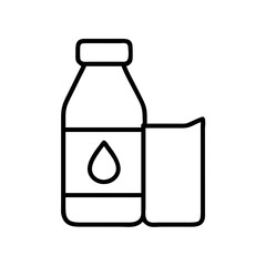 milk bottle icon, milk bottle line art - simple line art of milk bottle, perfect for milk bottle logos and icons