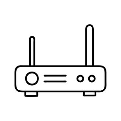 modem icon, modem line art - simple line art of modem, perfect for modem logos and icons