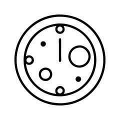 moon phase clock icon, moon phase clock line art - simple line art of moon phase clock, perfect for moon phase clock logos and icons