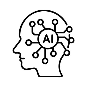 ai brain outline concept clip art preview