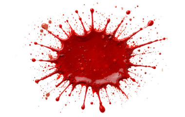 Realistic Blood Splash Cutout PNG for Horror and Graphic Design