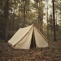 Canvas Tent in the Forest: A Camping Adventure