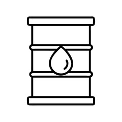 oil barrel icon, oil barrel line art - simple line art of oil barrel, perfect for oil barrel logos and icons