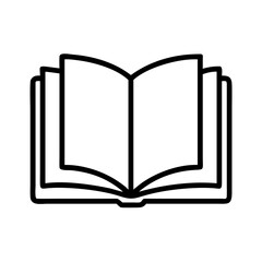 open book icon, open book line art - simple line art of open book, perfect for open book logos and icons