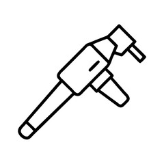 otoscope icon, otoscope line art - simple line art of otoscope, perfect for otoscope logos and icons