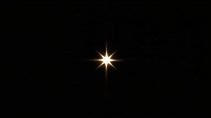 Fototapeta premium Close-up of a single star shining brightly in the darkness, celestial body, astronomy, twinkling light