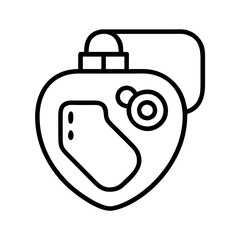 pacemaker icon, pacemaker line art - simple line art of pacemaker, perfect for pacemaker logos and icons