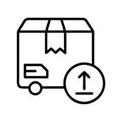 package pickup icon, package pickup line art - simple line art of package pickup, perfect for package pickup logos and icons