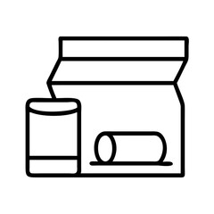 packaging material icon, packaging material line art - simple line art of packaging material, perfect for packaging material logos and icons