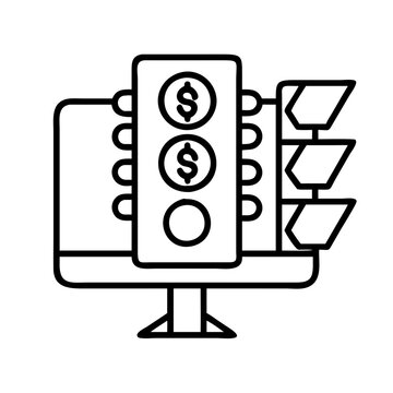 recommend clip art: paid traffic icon, paid traffic line art - simple line art of paid traffic, perfect for paid traffic logos and icons