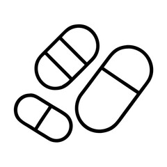 pain reliever icon, pain reliever line art - simple line art of pain reliever, perfect for pain reliever logos and icons
