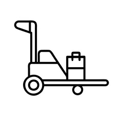 pallet jack icon, pallet jack line art - simple line art of pallet jack, perfect for pallet jack logos and icons