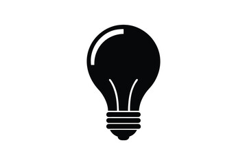 Lamp bulb icon vector art silhouette illustration design  