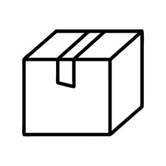 parcel icon, parcel line art - simple line art of parcel, perfect for parcel logos and icons