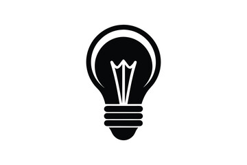 Lamp bulb icon vector art silhouette illustration design  