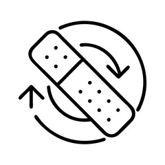 patch update icon, patch update line art - simple line art of patch update, perfect for patch update logos and icons