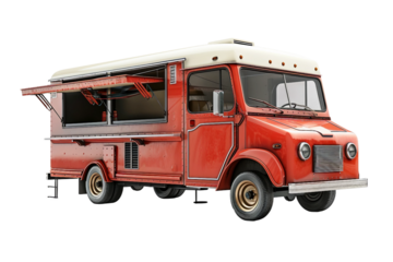 Mouthwatering Pizza Food Truck with Fresh Ingredients Isolated on Transparent Background