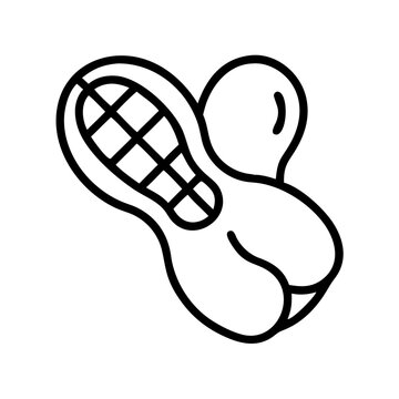 recommend clip art: peanut icon, peanut line art - simple line art of peanut, perfect for peanut logos and icons