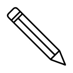 pencil icon, pencil line art - simple line art of pencil, perfect for pencil logos and icons
