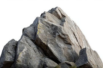 Rock Stone Podium isolated,Rock Sea Stand Display for Product Presentation,Natural shape Dark grey and Blue of Cliff rock mountain on white background