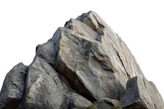 Rock Stone Podium isolated,Rock Sea Stand Display for Product Presentation,Natural shape Dark grey and Blue of Cliff rock mountain on white background
