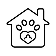 pet adoption icon, pet adoption line art - simple line art of pet adoption, perfect for pet adoption logos and icons