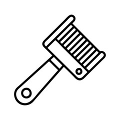 pet grooming comb icon, pet grooming comb line art - simple line art of pet grooming comb, perfect for pet grooming comb logos and icons