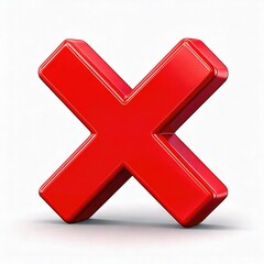 Obraz premium Bold Red Cross: A Glossy, Three-Dimensional Graphic