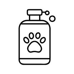pet shampoo icon, pet shampoo line art - simple line art of pet shampoo, perfect for pet shampoo logos and icons