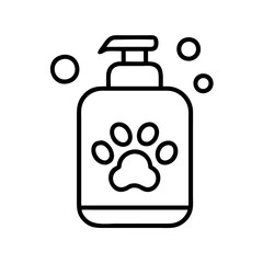 pet shampoo icon, pet shampoo line art - simple line art of pet shampoo, perfect for pet shampoo logos and icons