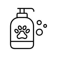 pet shampoo icon, pet shampoo line art - simple line art of pet shampoo, perfect for pet shampoo logos and icons