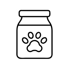 pet treat jar icon, pet treat jar line art - simple line art of pet treat jar, perfect for pet treat jar logos and icons