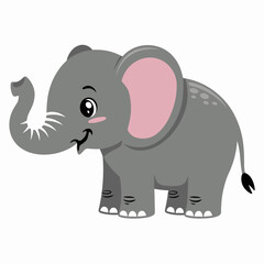 Fototapeta premium Adorable Cartoon Elephant Illustration