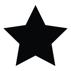 Classic Star Flat Icon Isolated On White Background