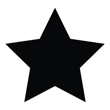 Classic Star Flat Icon Isolated On White Background