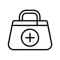 pharmacy bag icon, pharmacy bag line art - simple line art of pharmacy bag, perfect for pharmacy bag logos and icons