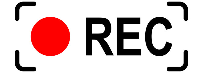 Recording Buttons Record Button Vector Illustration Isolated on Transparent Backgrond